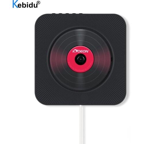 Wall Mounted CD Player Surround Sound FM Radio Bluetooth USB MP3 Disk Portable Music Player Remote Control Stereo Home Speaker