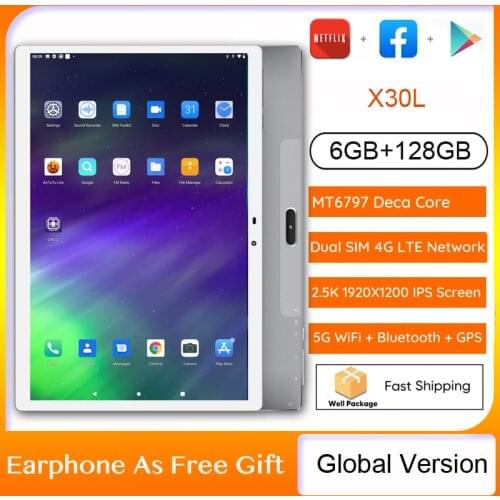 Newest tablet 10 inch Andriod 8.0 1920*1200 10 Deca Core MTK6797 6GB RAM 128GB ROM Type-C GPS Wifi Support PUBG Game Computer