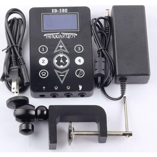 New Style LCD Touch Screen ED-580 Tattoo Power Supply Tattoo Foot Switch Beauty Tool