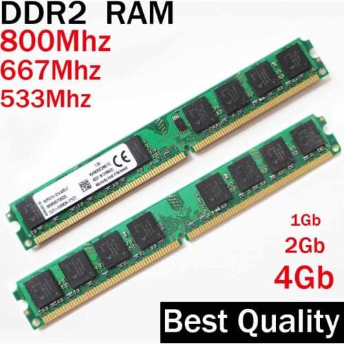 1G 2G 4Gb DDR2 800 667 533 Mhz memory RAM DDR2 2Gb 800Mhz / 1 2 4 gb ddr2 4gb 800 ddr 2 PC2-6400 memoria Ddr2 RAM memory