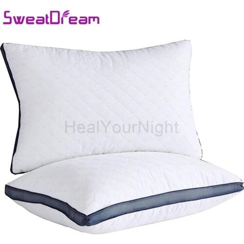 Pillows for Sleeping Luxury Hotel Pillow Goose Down Pillow Neck Pillows for Sleeping Bed Pillows 100% Cotton Shell Soft Fluffy