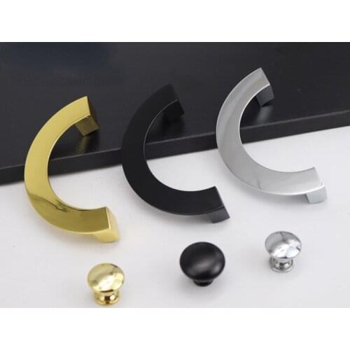 Semi-circular Wardrobe Door Handle Modern Minimalist Bedside Table Handle Cabinet Drawer Cabinet Kitchen Door Handles and Knobs