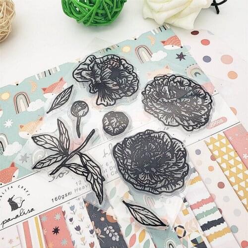 10x10cm Blossom Clear Stamps Transparent Seal Silicone Seal TPR Christmas Wedding Roller Stamps DIY Scrapbook Album Card