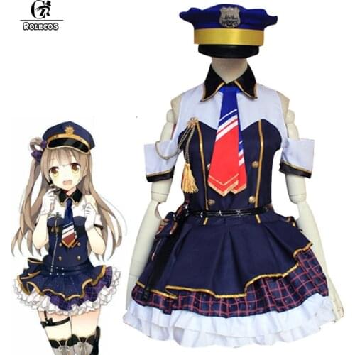 ROLECOS LoveLive! Kotori Minami Cosplay Costume Anime Love Live Lolita Minami Kotori Policewoman Costume Women Uniform Halloween