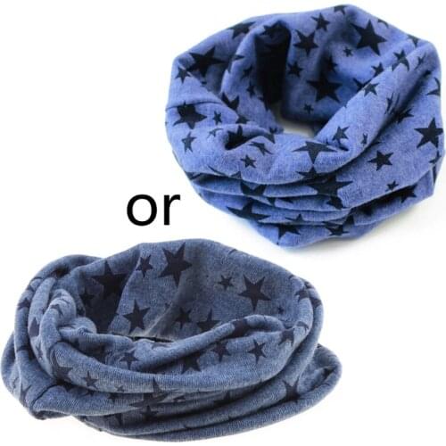 New Baby Winter Warm Girls Boys Stars Collar Scarf Children O Ring Neck Scarves 8 Colors F05