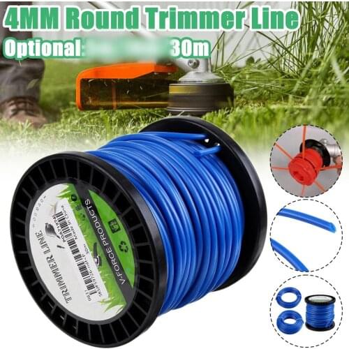 4mm X 30m Heavy Duty Nylon Round Strimmer Trimmer Line Brushcutter Cord Wire Mower Brushcutter Accessories