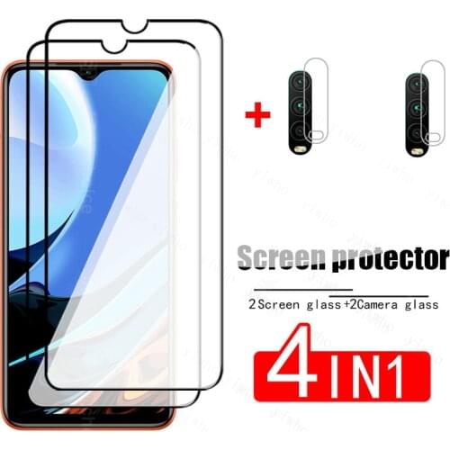 4 In 1 For Xiaomi Redmi 9T Camera Lens Film & Protective HD Clear Guard Screen Protectors On Xiami Redmy Phone Tempered Glass