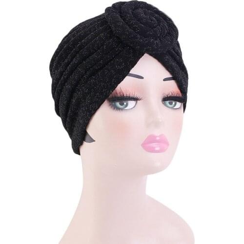 Woman Muslim Turban Hijab Arab Islamic Headwear Ladies Decorative Pattern Kaffiyeh India African Dubai Fashion Caps Hats