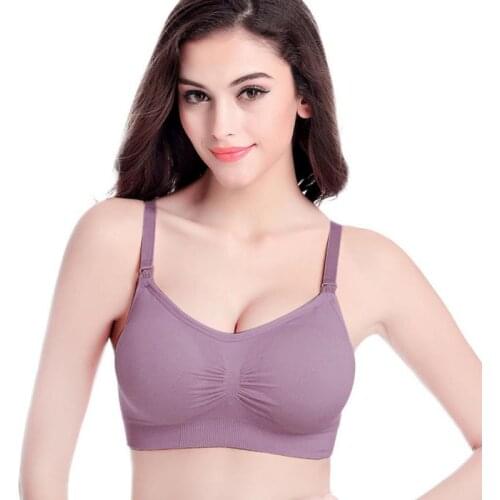 Women No Rims Breastfeeding Underwear Breast Feeding Bra Female Mather No buckle Before The Large Size Pregnant