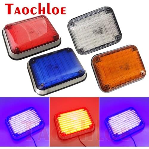 1Pc Red Blue 12V 24V Police Flasher Lights Stroboscopes Ambulance Pumper Fire Engines LED Strobe Lamps