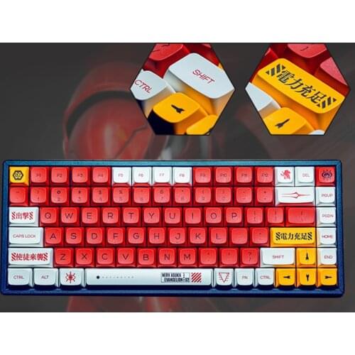 138 Keys/set Sublimation Key Cap for MX Switch Mechanical Keyboard QX1 XDA Profile Keycaps for EVA Asuka