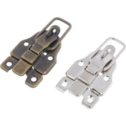 2pcs Jewelry Chest Box Antique Metal Buckle Suitcase Case Toggle Lock Hasp Latch