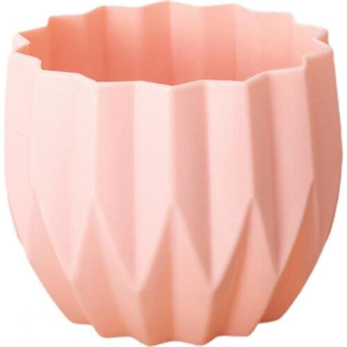 60% Hot Sale Nordic Style Striped Plastic Ceramics Flower Pot Home Decor Candy Color Multi-Purpose Garden Pots for Home Decor