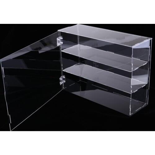 Acrylic Protection Display Show Case for Action Figure Dustproof Clear 3-tier