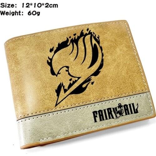 Anime Fairy Tail Wallet Toys Cartoon Habbie Natsu Embossing PU Leather Coin Purse Toy Gift