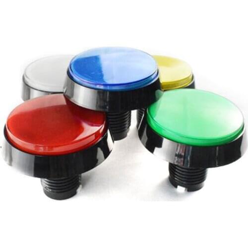 Arcade Button 5 Colors LED Light Lamp 60MM Big Round Arcade Video Game Player Push Button Switch