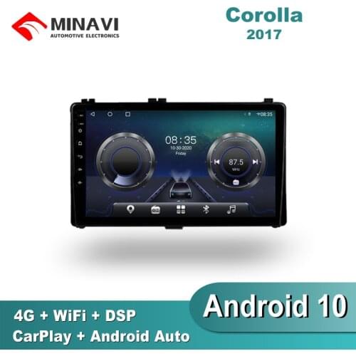 9'' IPS Android 10 2GB+32GB DSP Car Radio multimedia Video player GPS Naviga For Toyota Corolla 2017-2018 WIFI