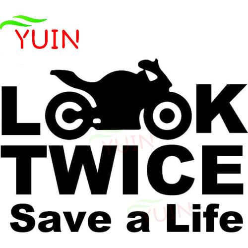 Car Sticker Interesting Appearance Save Life Twice Creative PVC Cars Motorcycle Decoration Stickers Waterproof Sunscreen Decal