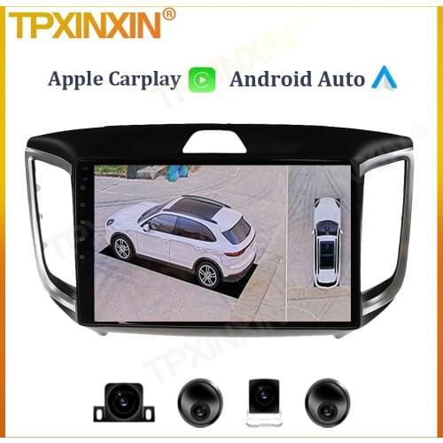 6+128G For Hyundai Creta IX25 2015 - 2019 Android Car Tape Recorder Multimedia Video Player Carplay HeadUnit GPS Navi 360 Camera