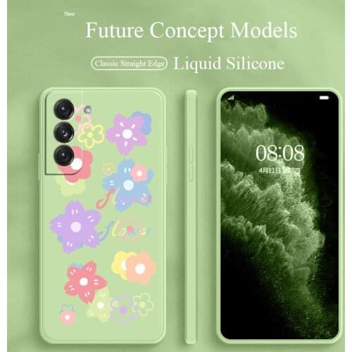 Liquid Silicone Case For Samsung Galaxy S21 S20 FE S10 Note 20 10 Camera Protective Soft Phone Back Cover On A72 A52 A42 A32 A71