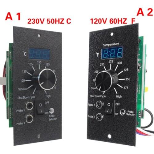 Digital Temperature Controller Digital Display Thermostat for wood pellet oven blue digital display with dual RTD meat probe