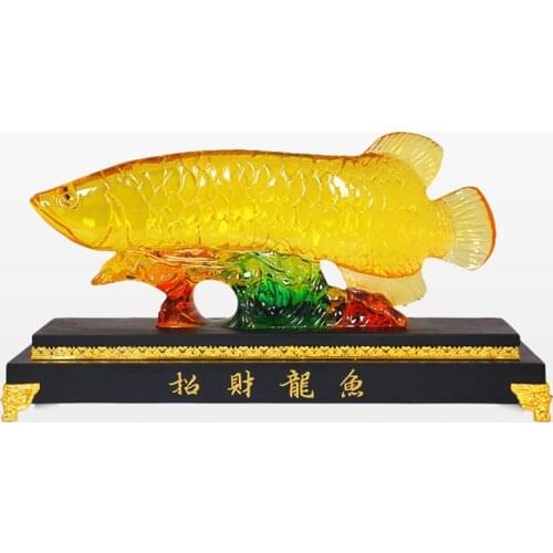 Feng shui dragon fish furnishing articles opening gifts home decoration decoration Coloured glaze handicraft Hotel decoration
