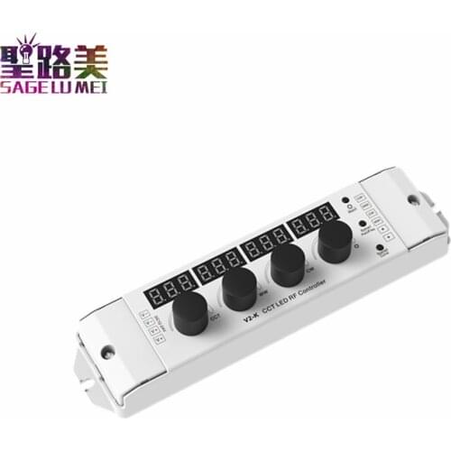 V2-K DC12-24V 4 Knob CCT LED RF Controller 4CH,4A/CH 16A 192W-384W Four PWM frequency For Dual color led strip light tape