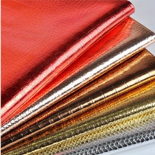 Faux Glitter Leather Fabric ,Synthetic Crocodile Leather , PU Artificial Leather Cloth for sewing material, Hide Wholesale