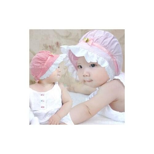 Lace Newborn Baby Hat Cute Cotton Kids Baby Girl Hat Cap Princess Infant Toddler Baby Bonnet Girls Summer Sun Hat Gifts