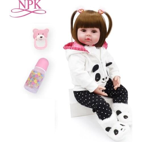 NPK 48cm reborn baby toy dolls soft silicone vinyl reborn baby girl dolls bebes reborn bonecas play house toys child plamates