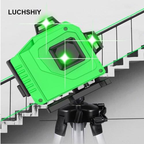 Laser Level 12 Lines Self-Leveling 3D Green Beam Laser Level 360 Horizontal And Vertical Cross Lines Indoors Construction Tools