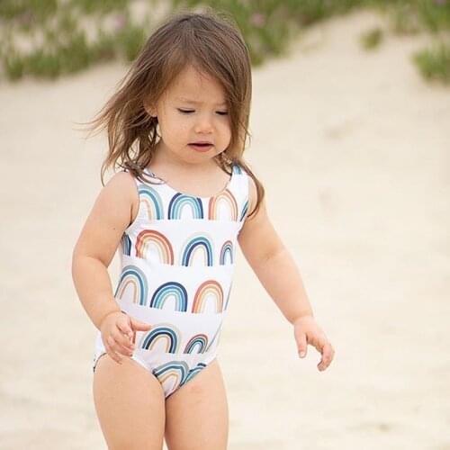Summer Baby Girls Swimwear Beach Pool Toddler Kids Swimsuit Active Childrens Clothes
