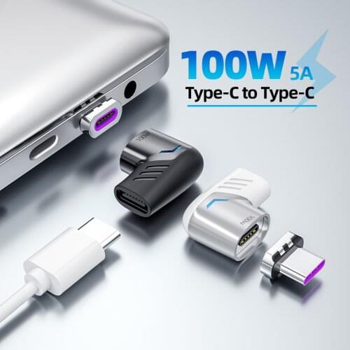 ANMONE 100W USB Type C Magnetic Adapter Type-C Male To USB C Female Magnet Connector For Mackbook Pro Phone PC Tablet USB-C