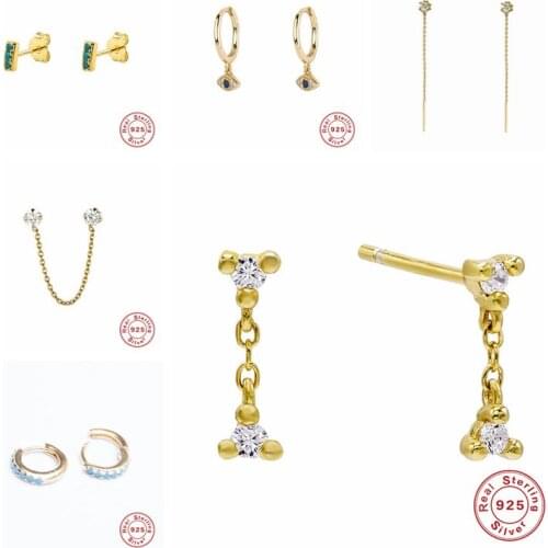 Minimalist 925 Sterling Silver Three Ball Stud Earrings Delicate Tiny Dot Earrings Cartilage Helix Piercing Chain Earrings A30