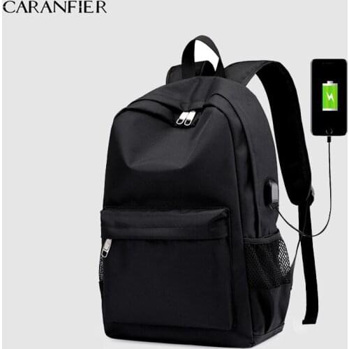 CARANFIER Men Backpacks Multi-functions USB Charger Laptop Backpacks for Men Travel Backpacks Anti Thief Rucksacks School Bags