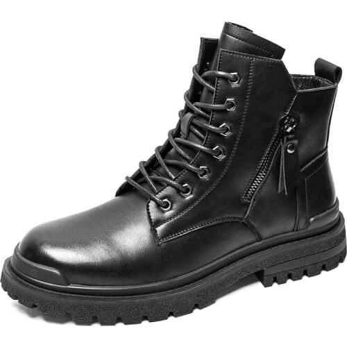 2021 Mens Autumn New Style Chinese Hot-selling High-top British Style Tooling Boots Fashion All-match Mens Motorcycle Boots