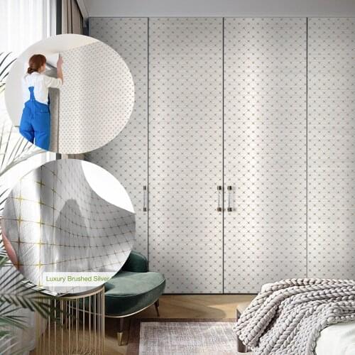 Grid Lines Luxury Decorative Wall Stickers Home Decor Living Room Self-adhesive Easy to Paste Waterproof Furniture Sticker Mural