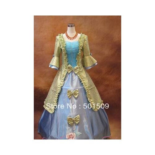 Medieval Renaissance Gown queen Dress stage dance Costume Victorian Gothic Lolita/Marie Antoinette/civil war/Colonial Belle Ball