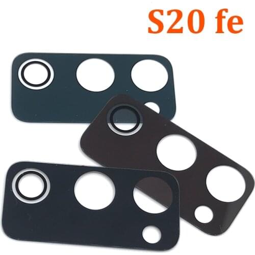 50Pcs/Lot, Rear Back Camera Glass Lens Cover For Samsung Galaxy S20 FE With Adhesive Sticker