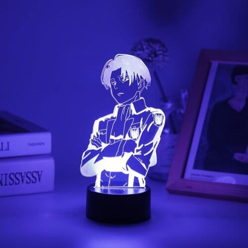 Anime Attack On Titan LED Night Light Acrylic Board Figure Sunset Lamp Banana Fish For Room Illusion Party Decor Indie Kid Gifts