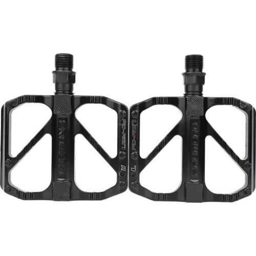 2 Pieces Bicycle Flat Pedals Ultra-Light Bearing Bicycle Pedal Aluminum Steel Black Quick Release Non-Slip Mountain Bike Parts