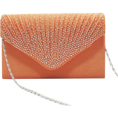 Banquet Bag Bridal Bag Handbag Evening Bag Satin Silk Polyester Diamond Envelope Bag Fashion Party Bag Clutch Bag