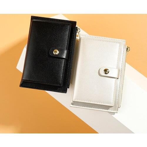 Womens Small PU Leather Coin Purses Elegant Shimmer Credit Card Holder Bifold Zipper Pocket Purse