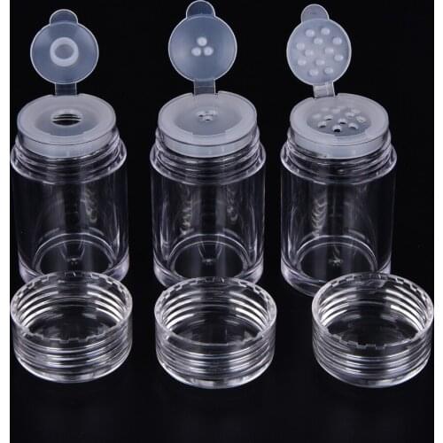 1PCS 10ml Loose Powder Jar With 1/3/12 Holes Refillable Bottles Nail Powder Bottle With Sifter Nail Glitter Powder Container
