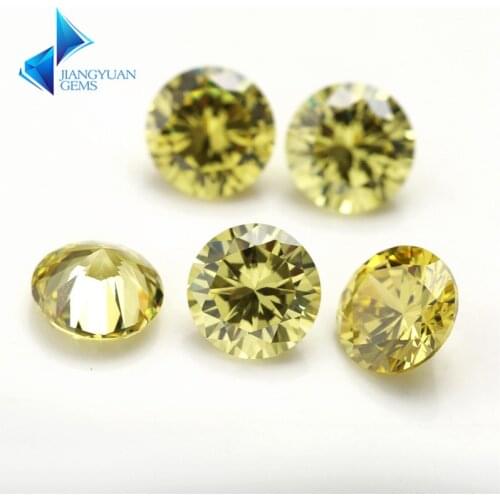1000pcs 0.8~4mm Olive Yellow Wholesale 5A CZ Stone Brilliant Round Cut Cubic Zirconia For Sale Free Shipping