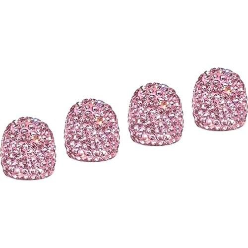 4PCS Tires Valve Stem s Wheel Motorcycle Accessories, Handmade Sparkling Rhinestone, 7.5mm