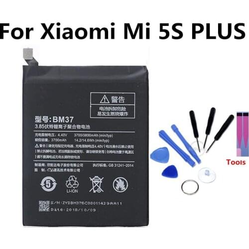 BM37 Mobile Phone Battery For Xiaomi Mi Mi5S PLUS 5S PLUS Real Capacity 3090mAh Replacement Li-ion Battery