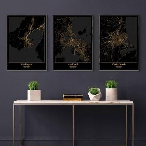 New Zealand DIY Diamond Painting Cross Stitch Wellington Auckland City Map Full Drill Diamond Embroidery Art Home Room Decor