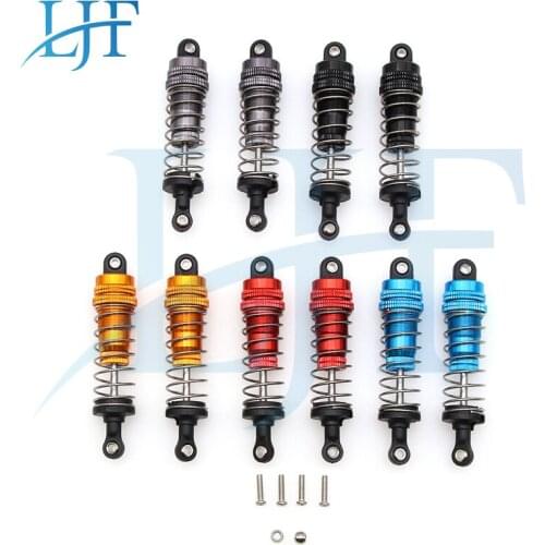 LJF 2/4pcs 144001 Metal Shock Absorber Damper Replacement Accessory Fit for WLtoys 144001 1/14 4WD RC Drift Racing Car Parts L59