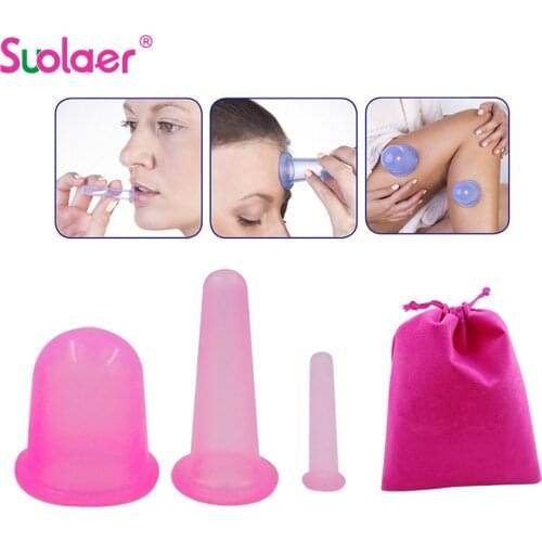 3pcs Jar Vacuum Cupping Cans for Massage Ventosa Celulitis Suction Cup Suction Cups Face Massage Cans Anti Cellulite for Body